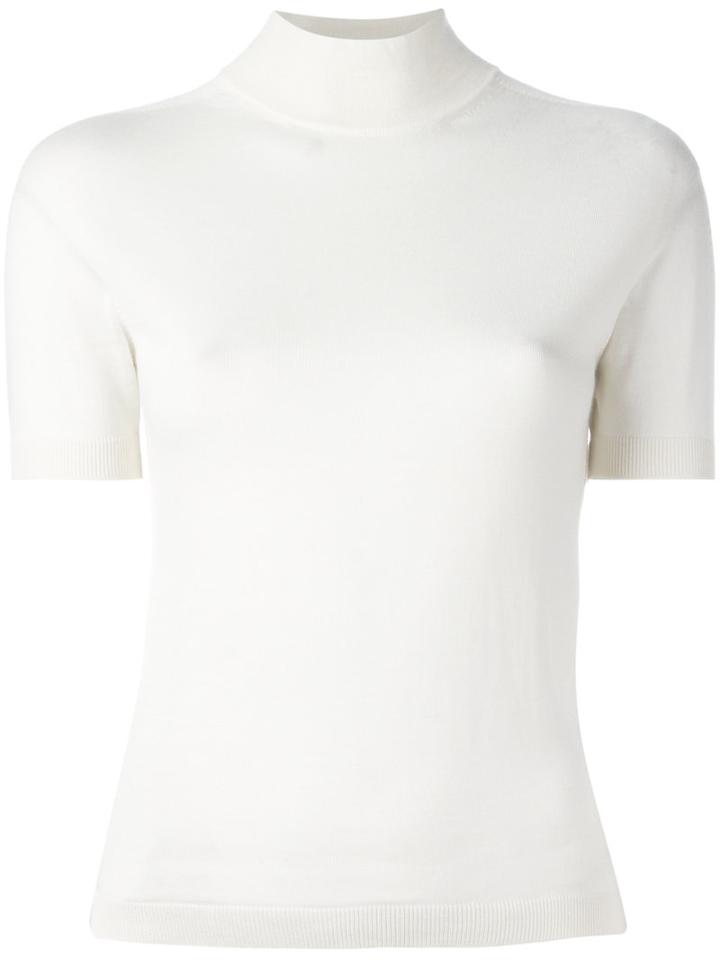 Jil Sander Roll Neck Knitted Top, Women's, Size: 36, Nude/neutrals, Silk/cashmere