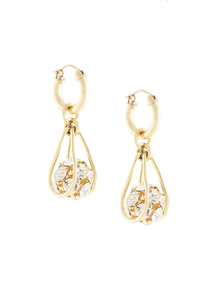 Ellery Pave Ball Earrings - Gold