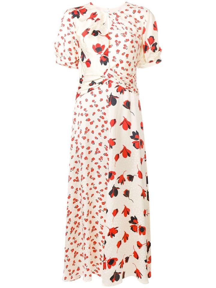Self-portrait Mixed Floral Print Dress - Neutrals