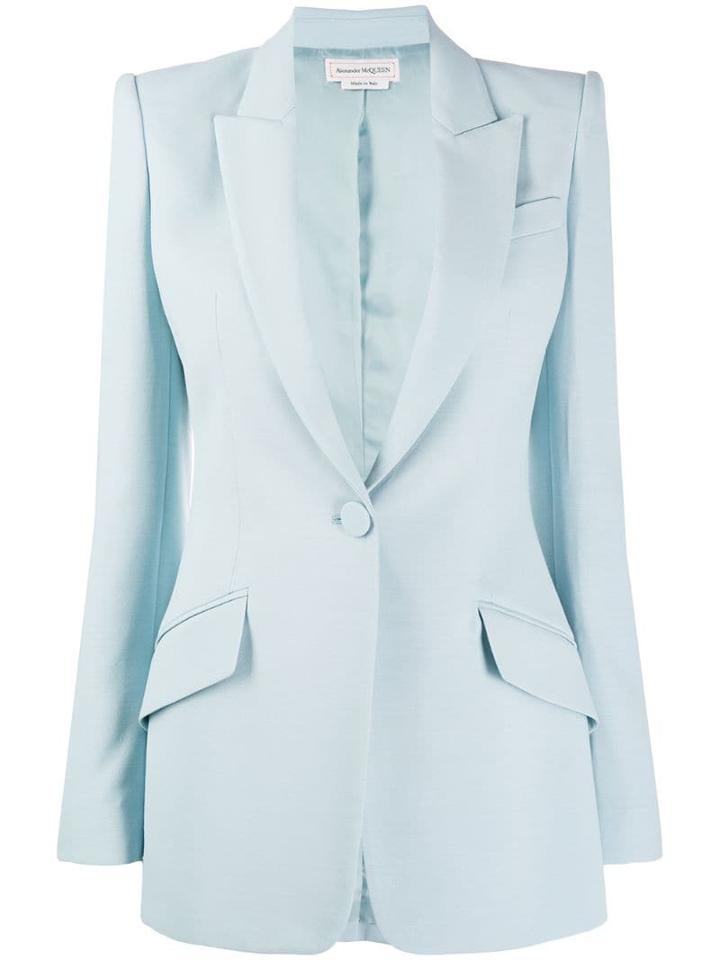 Alexander Mcqueen Single-button Blazer - Blue