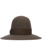 Borsalino Bow Detail Hat, Women's, Size: 58, Brown, Wool