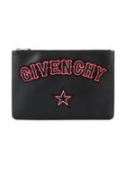 Givenchy Embroidered Logo Pouch Bag - Black