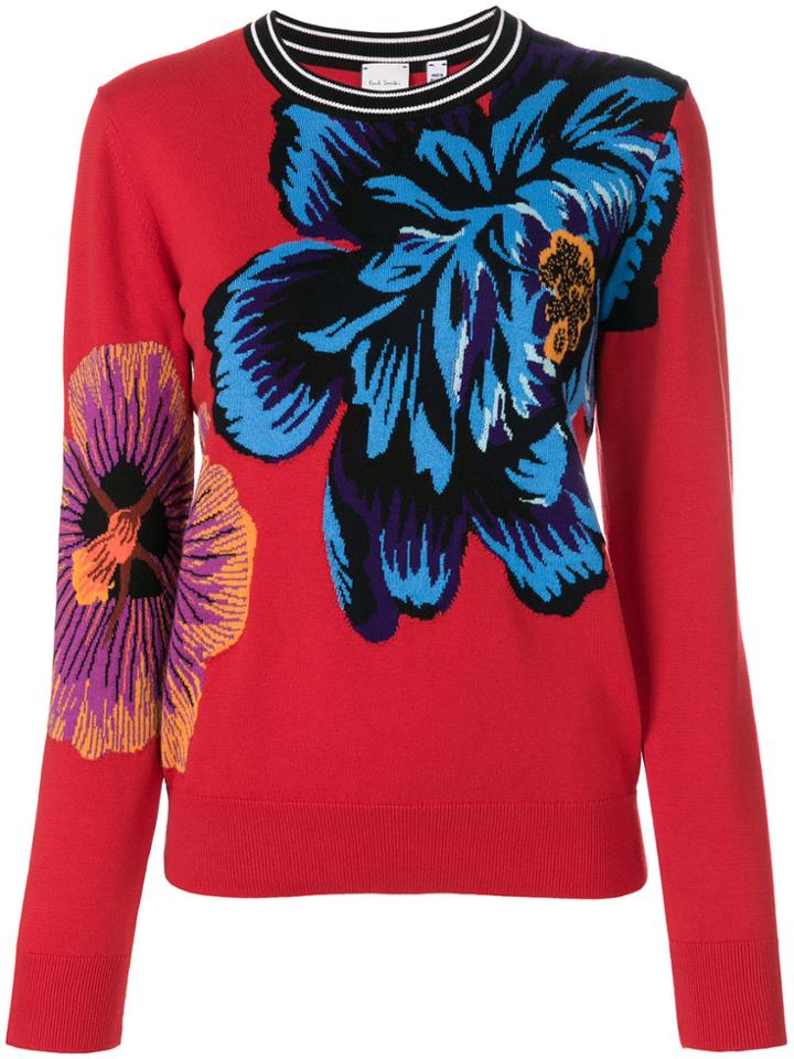 Paul Smith Ocean Intarsia Sweater - Red