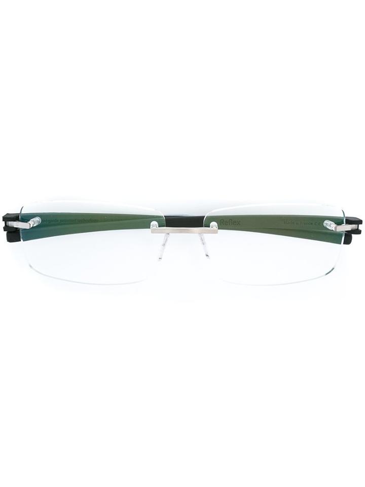 Tag Heuer Rectangular Shaped Glasses, Black, Titanium/rubber