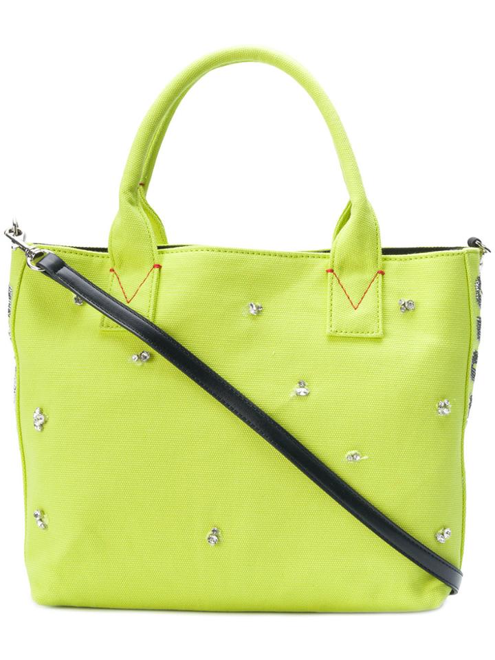 Pinko Crystal Embellished Tote Bag - Yellow & Orange