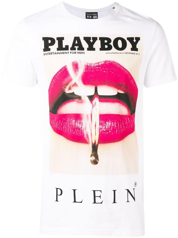 Philipp Plein X Playboy Printed T-shirt - White