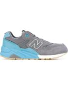 New Balance Lace-up Sneakers, Men's, Size: 9, Grey, Leather/nylon/rubber