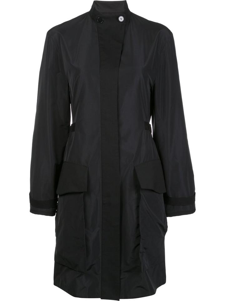 Maiyet Oversized Flap Pockets Coat, Women's, Size: 8, Black, Silk/polyester