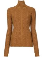 Le Ciel Bleu Cable Knit Sweater - Brown