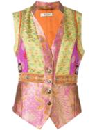 Etro Jacquard Panel Waistcoat, Women's, Size: 44, Polyester/silk/acetate/viscose