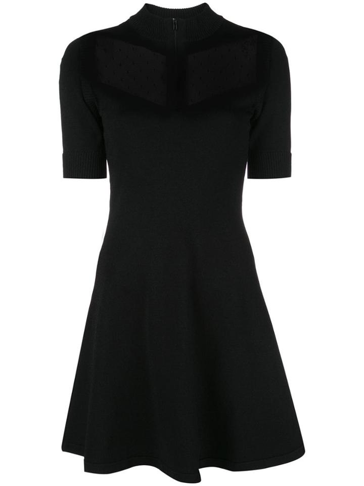 Red Valentino Tulle Detail Mini Dress - Black