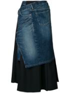 Junya Watanabe Comme Des Garçons Deconstructed Denim Skirt -