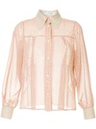 Tu Es Mon Trésor Polka Dot Print Blouse - Brown