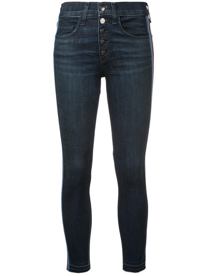 Veronica Beard Debbie 10 With Tux Stripe Jeans - Blue