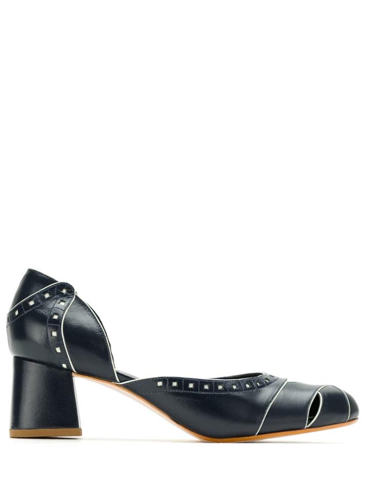 Sarah Chofakian Lagoon Leather Pumps - Black