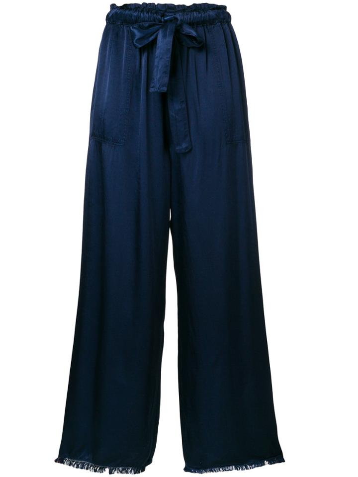 Raquel Allegra Satin Trousers - Blue