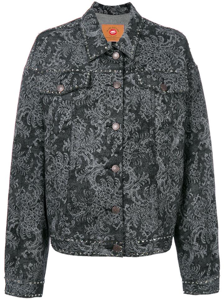 Marc Jacobs - Embellished Denim Jacket - Women - Cotton - S, Grey, Cotton