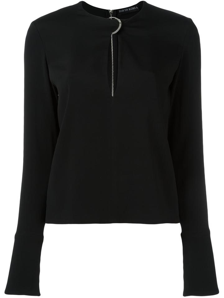 David Koma Keyhole Detail Blouse