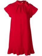Red Valentino Tied Neck Mini Dress
