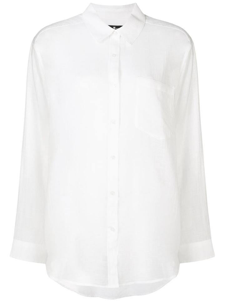 7 For All Mankind Oversized Long-sleeved Shirt - White