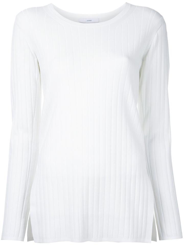 Astraet Ribbed Jumper, Women's, White, Rayon