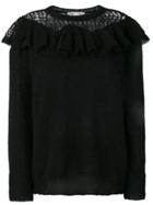 Stella Mccartney Ruffle-trimmed Knit - Black