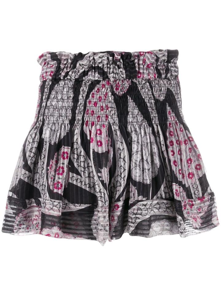 Isabel Marant Ewell Smocked Shorts - Black