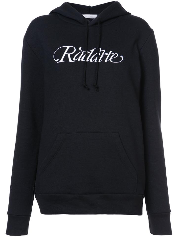 Rodarte Embroidered Logo Hoodie - Black