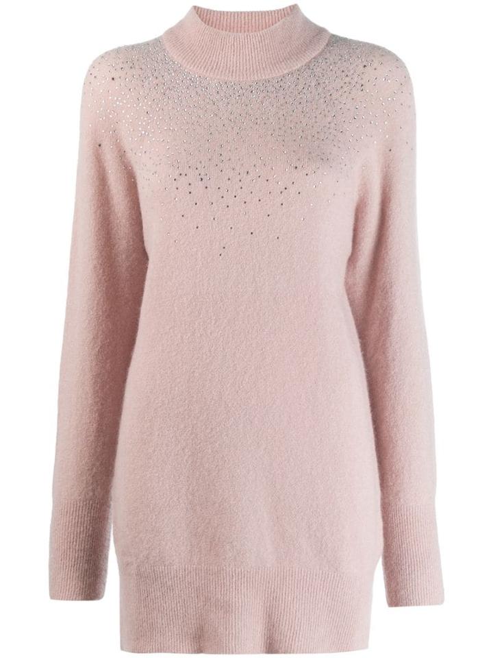 Blumarine Rhinestone Embellished Jumper - Pink