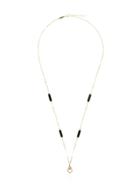 Jacquie Aiche 14kt Gold And Diamond Onyx Chain Necklace - Yellow Gold