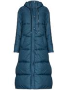 Off-white Long Logo Puffer Jacket - Blue