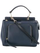 Dkny - Mini Zip Pocket Tote - Women - Leather - One Size, Blue, Leather