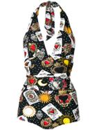 Dolce & Gabbana Playing Cards Swimsuit - Black