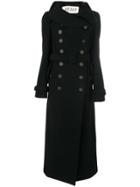 A.w.a.k.e. Double Breasted Belted Coat - Black
