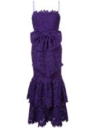 Bambah Lace Double Ruffle Dress - Pink & Purple