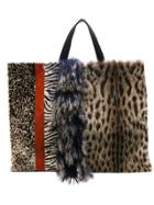 Liska Fur Tote Bag - Neutrals