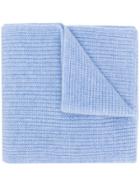 N.peal Chunky Ribbed Cashmere Scarf - Blue