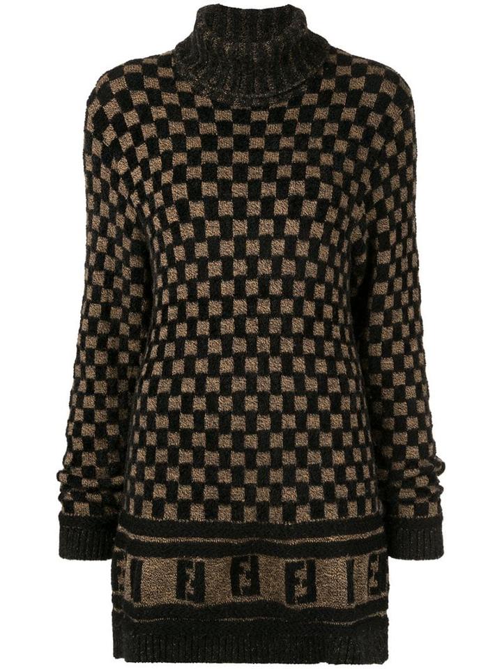 Fendi Pre-owned Checked Jumper - Brown