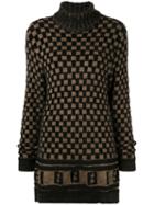 Fendi Pre-owned Checked Jumper - Brown