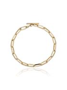 Lizzie Mandler Fine Jewelry Yellow Gold Knife Edge Chain Link Bracelet
