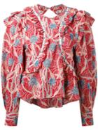 Isabel Marant - Uster Blouse - Women - Cotton - 40, Red, Cotton