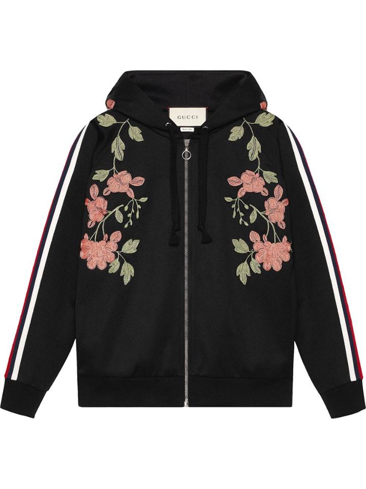 Gucci Embroidered Jersey Sweatshirt - Black