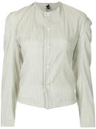 Comme Des Garçons Pre-owned Collarless Buttoned Jacket - Grey