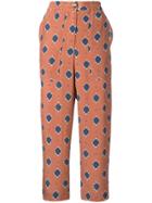 Alberto Biani Geometric Print Trousers - Brown