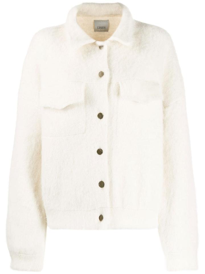 Laneus Textured Button-down Jacket - Neutrals