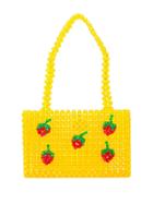 Susan Alexandra Strawberry Beaded Bag - Yellow