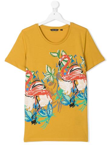 Antony Morato Junior Flamingo Print T-shirt - Yellow & Orange