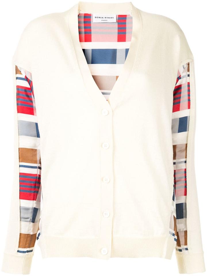 Sonia Rykiel Patterned Back Cardigan - White