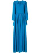 Ingie Paris Round-neck Maxi Gown - Blue