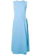 Victoria Beckham Sleeveless Dress With Buckle Detail - Blue
